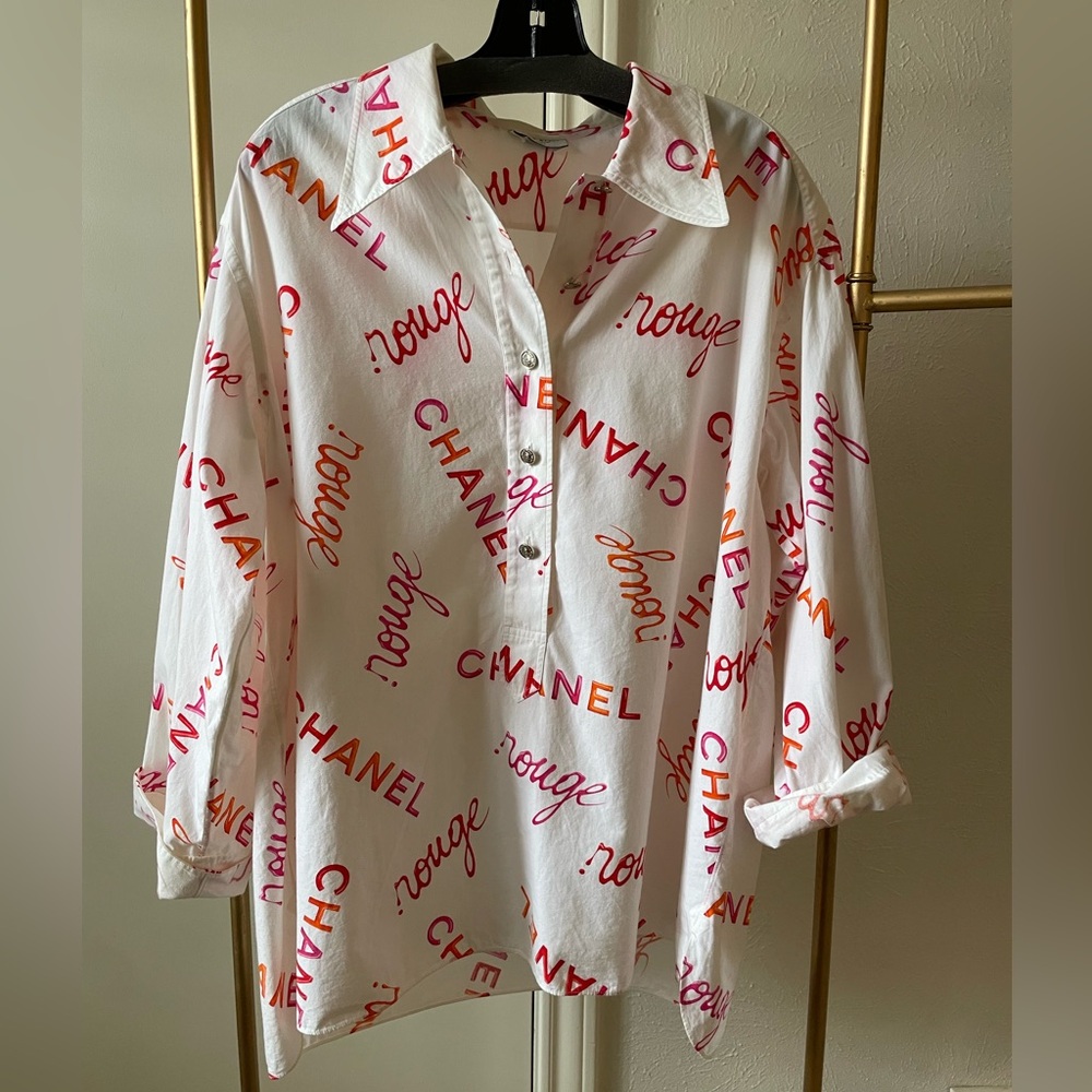 CHANEL ROUGE PINK + ORANGE OVERSIZED TUNIC